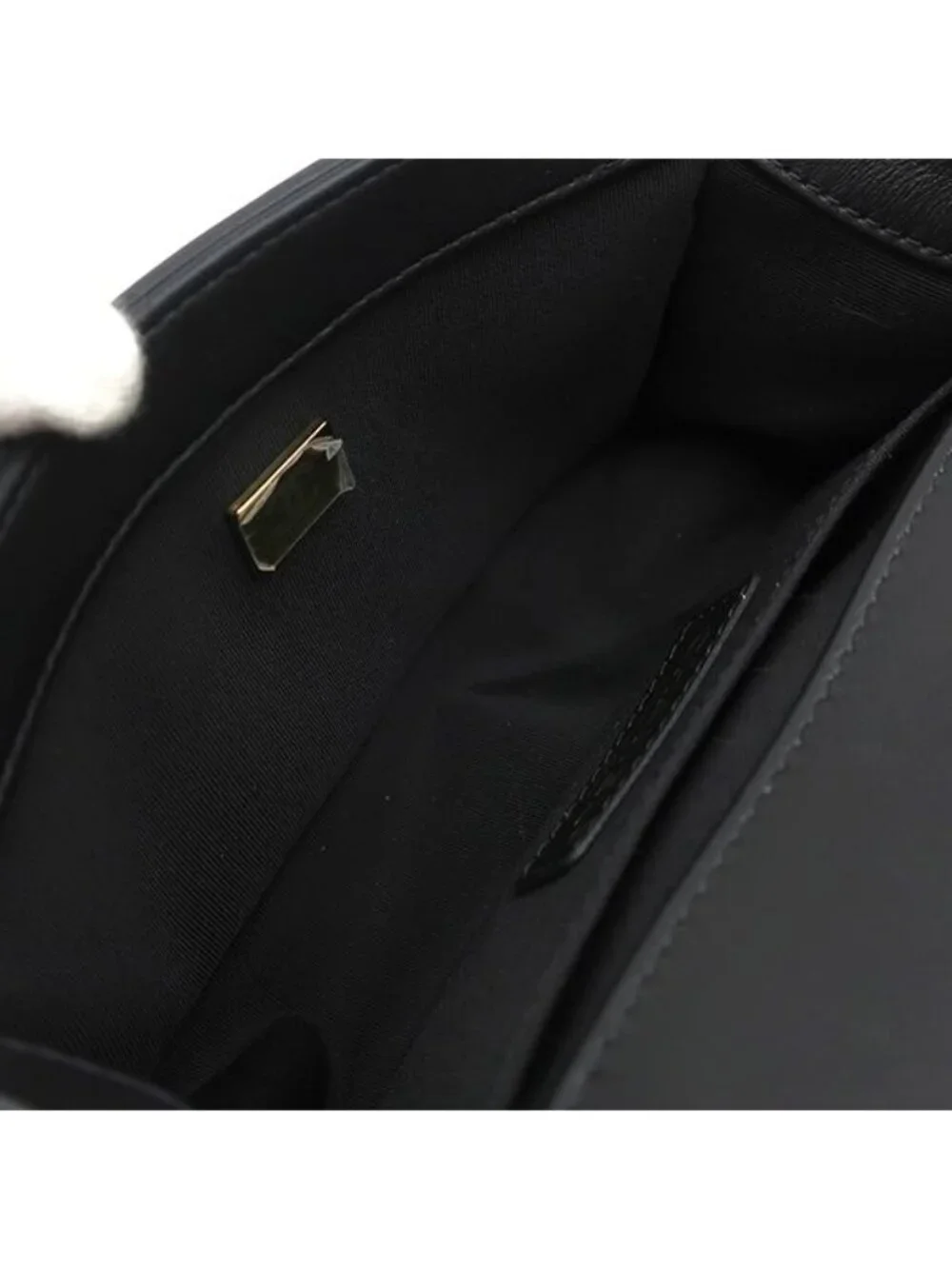 Chanel Shoulder Bag Boy 20 Lambskin Black Matt Togo Chain